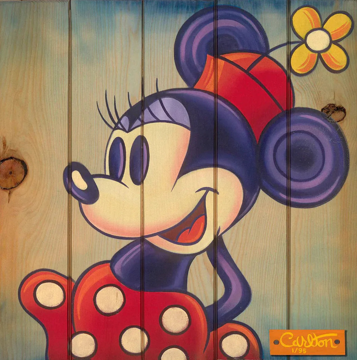 Stitch ''Surf's Up'' Artwork on Wood by Trevor Carlton – Limited Edition