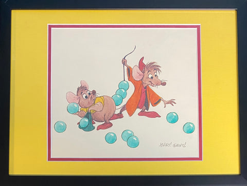 Disney's Cinderella Production Sketch Print Framed Created by Marc Davis 1988