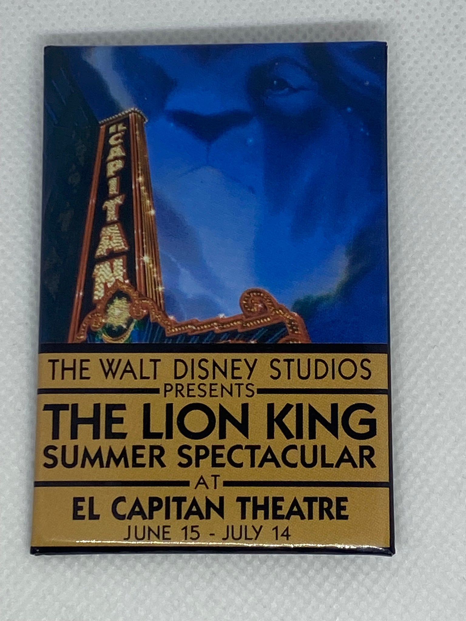 Original The Lion King El Captain Promotional Button