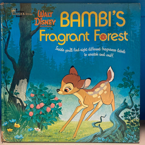 Vintage Disney Bambi's Fragrant Forest Scratch and Sniff 1975 Hardcover Book