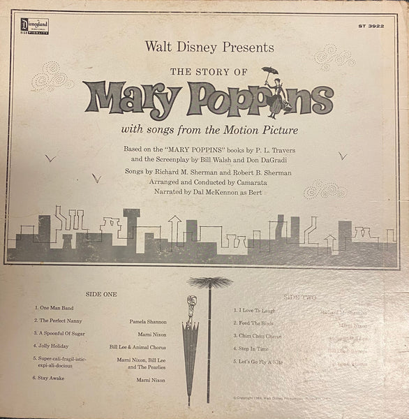 The Story And Songs From Walt Disney 's Mary Poppins (1964 Vinyl LP w/booklet)