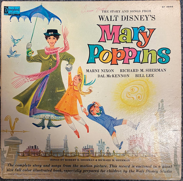 The Story And Songs From Walt Disney 's Mary Poppins (1964 Vinyl LP w/booklet)