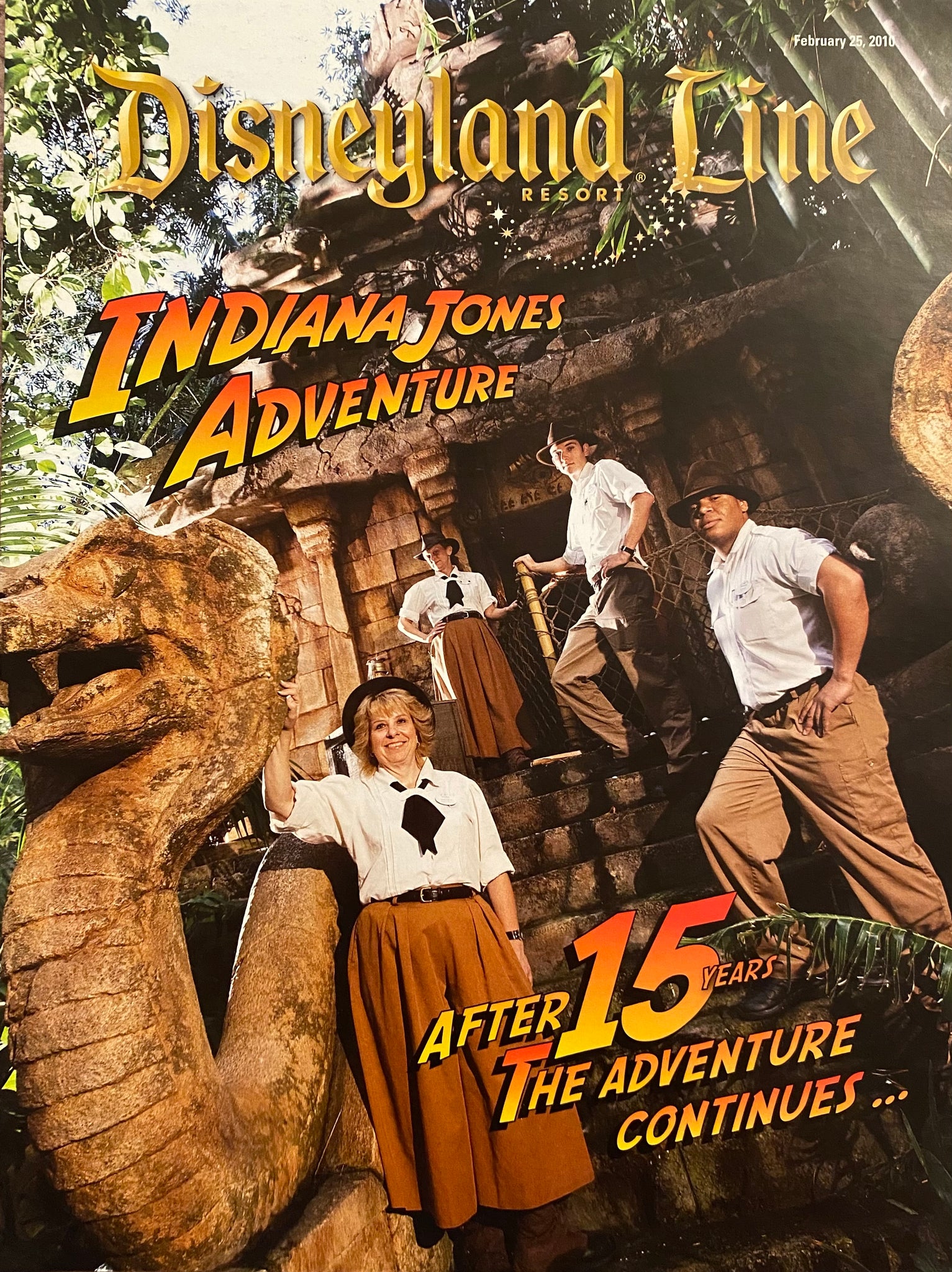 Disneyland Line February 25, 2010 Indiana Jones 15th Cast Member Magazine