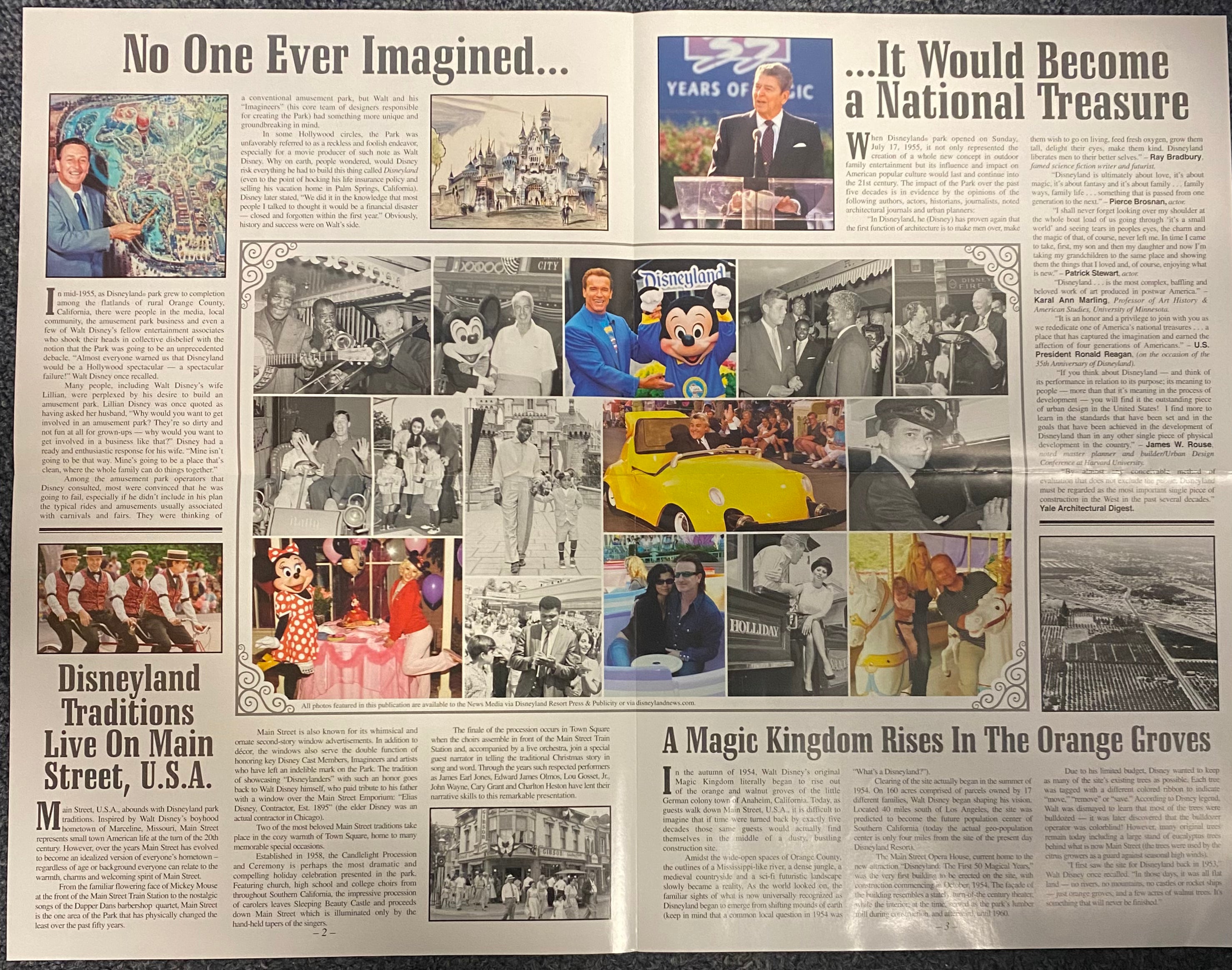 Main Street Gazette Disneyland 50th Anniversary Special Newspaper 2005