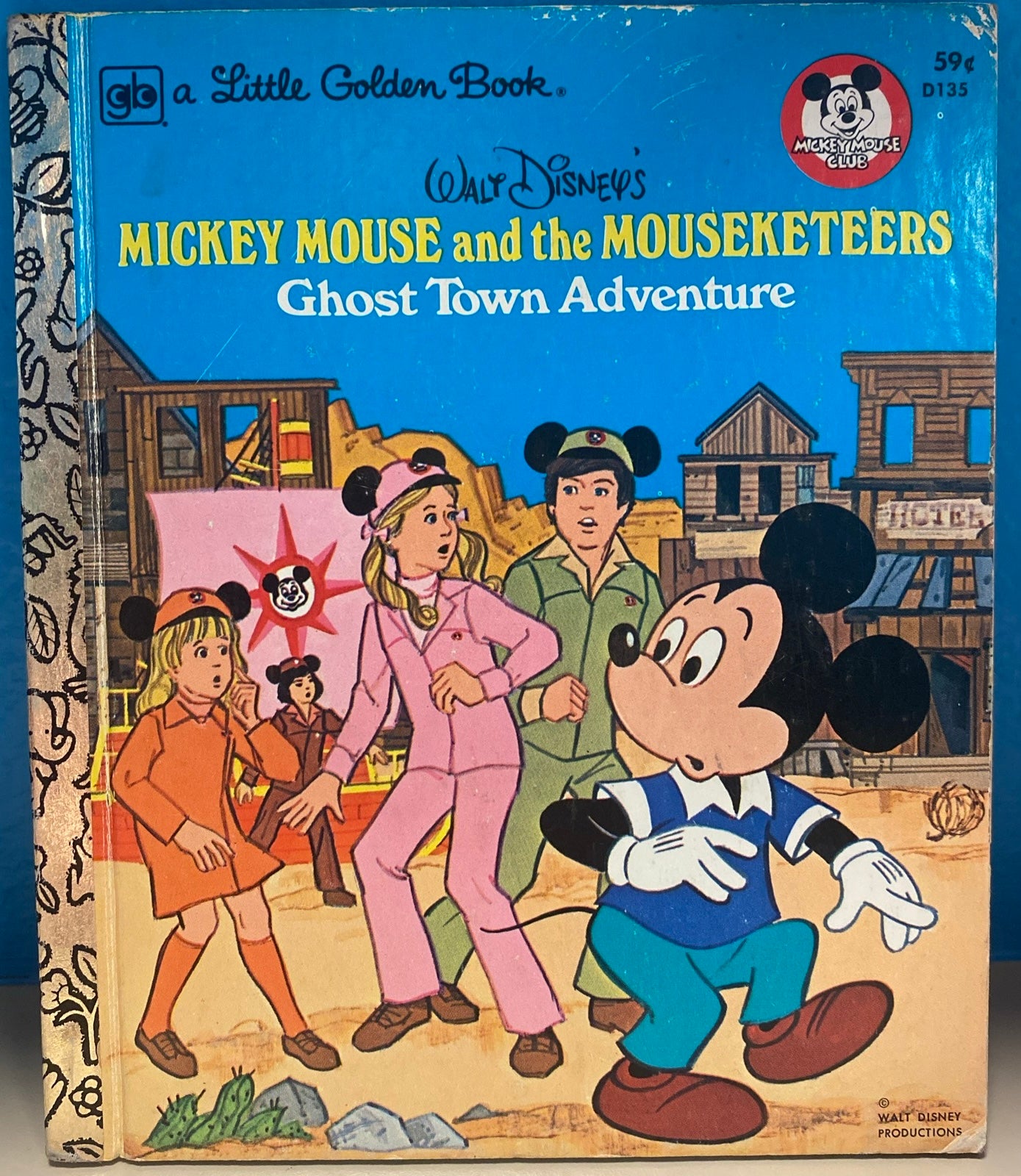 1978 A Little Golden Book Mickey Mouse & Mouseketeers Ghost Town Adventure