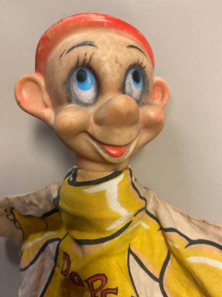 Vintage 1950s Gund Disney Dopey Dwarf Puppet Toy Rubber Head