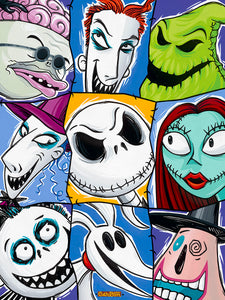 A Collective Nightmare by Trevor Carlton Giclée On Canvas Inspired By Nightmare Before Christmas