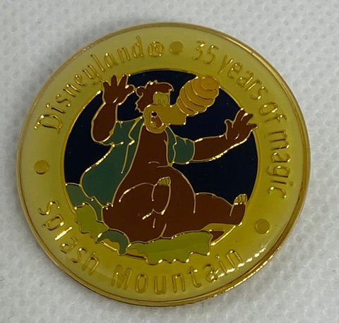 Disneyland 35 Years of Magic Splash Mountain Brer Bear Disney Pin 1990 Vintage