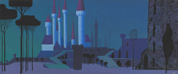 Castle At Nightfall By Eyvind Earle - Framed Disney Concepts Edition