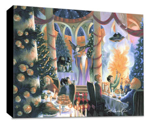 Christmas In The Great Hall - Mighty Mini Collection- Gallery Wrapped On Canvas by Mary Grandpre