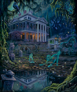 Dearly Beloved Pets by James Crouch Limited Edition On Canvas Inspired by The Haunted Mansion