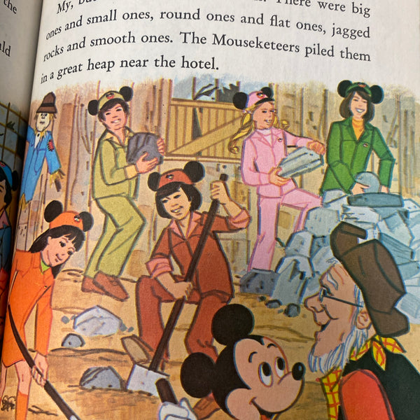 1978 A Little Golden Book Mickey Mouse & Mouseketeers Ghost Town Adventure