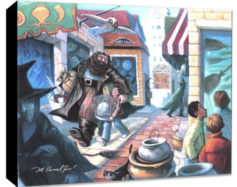 Diagon Alley - Mighty Mini Collection- Gallery Wrapped On Canvas by Mary Grandpre