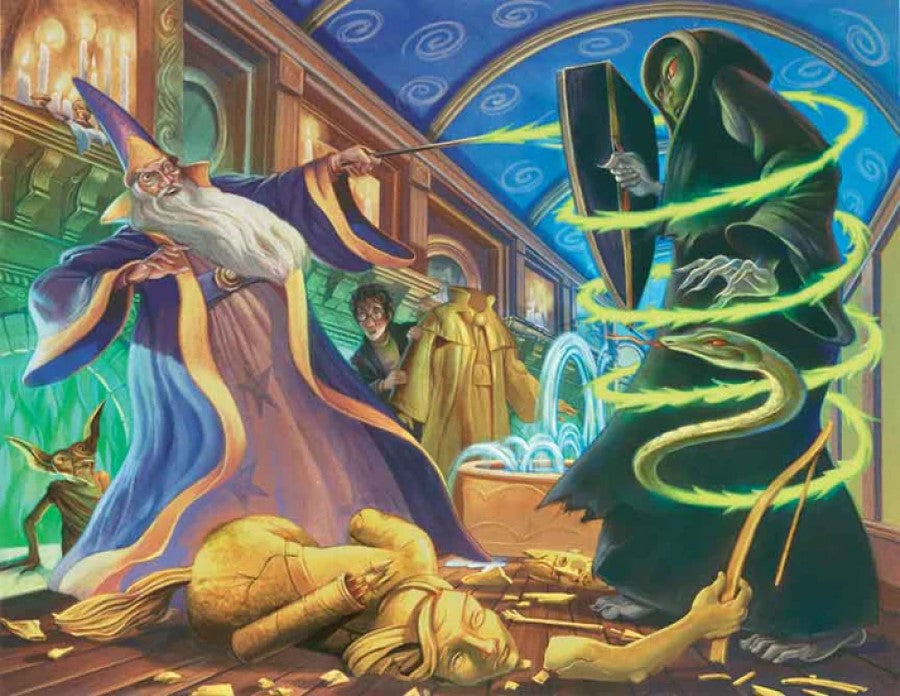 Dueling Wizards - By Mary GrandPré - Giclée on Paper