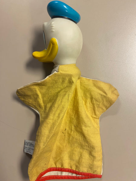 Vintage 1950s Gund Disney Donald Duck Puppet Toy Rubber Head