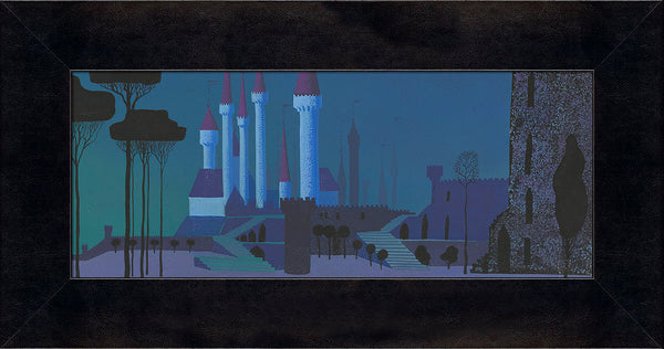 Castle At Nightfall By Eyvind Earle - Framed Disney Concepts Edition