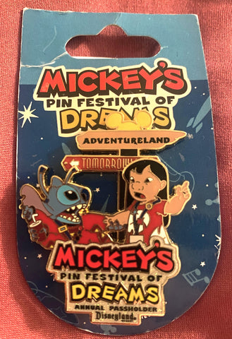 Disney Mickeys Festival of Dreams 2007 Passholder Exclusive Lilo and Stitch Pin