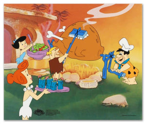 Flintstones Barbecue - By Hanna-Barbera - Limited Edition Sericel