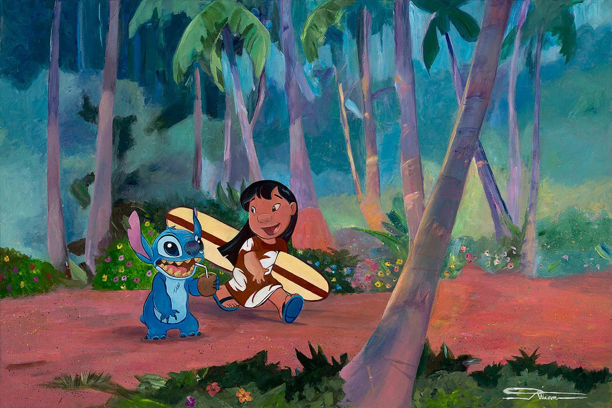 Friendship Goals by Arienne Boley Limited Edition on Canvas inspired by Lilo and Stitch