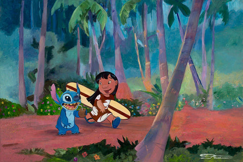 Friendship Goals by Arienne Boley Limited Edition on Canvas inspired by Lilo and Stitch