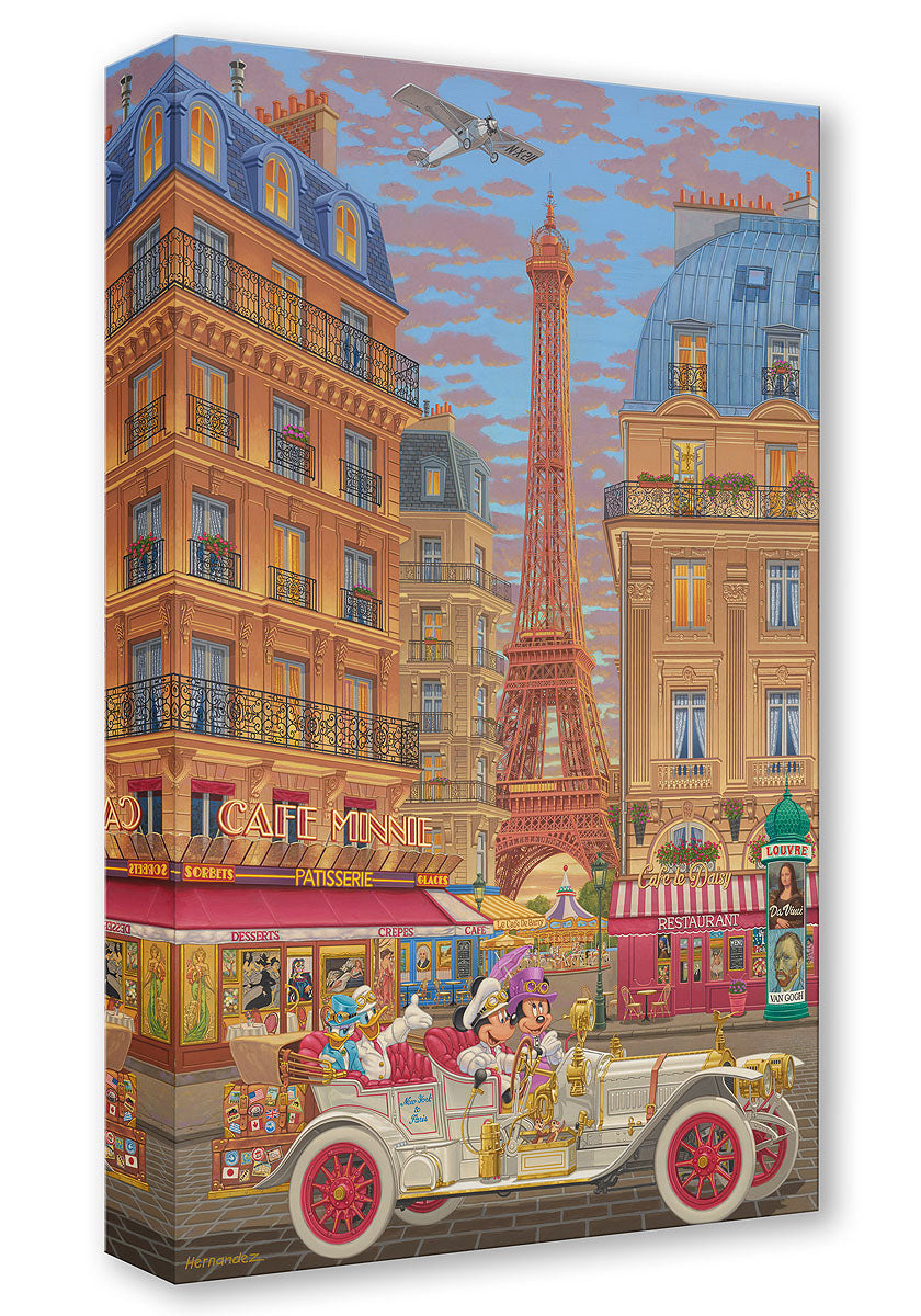 New York To Paris by Manuel Hernandez Treasure On Canvas inspired by Mickey Mouse and Friends