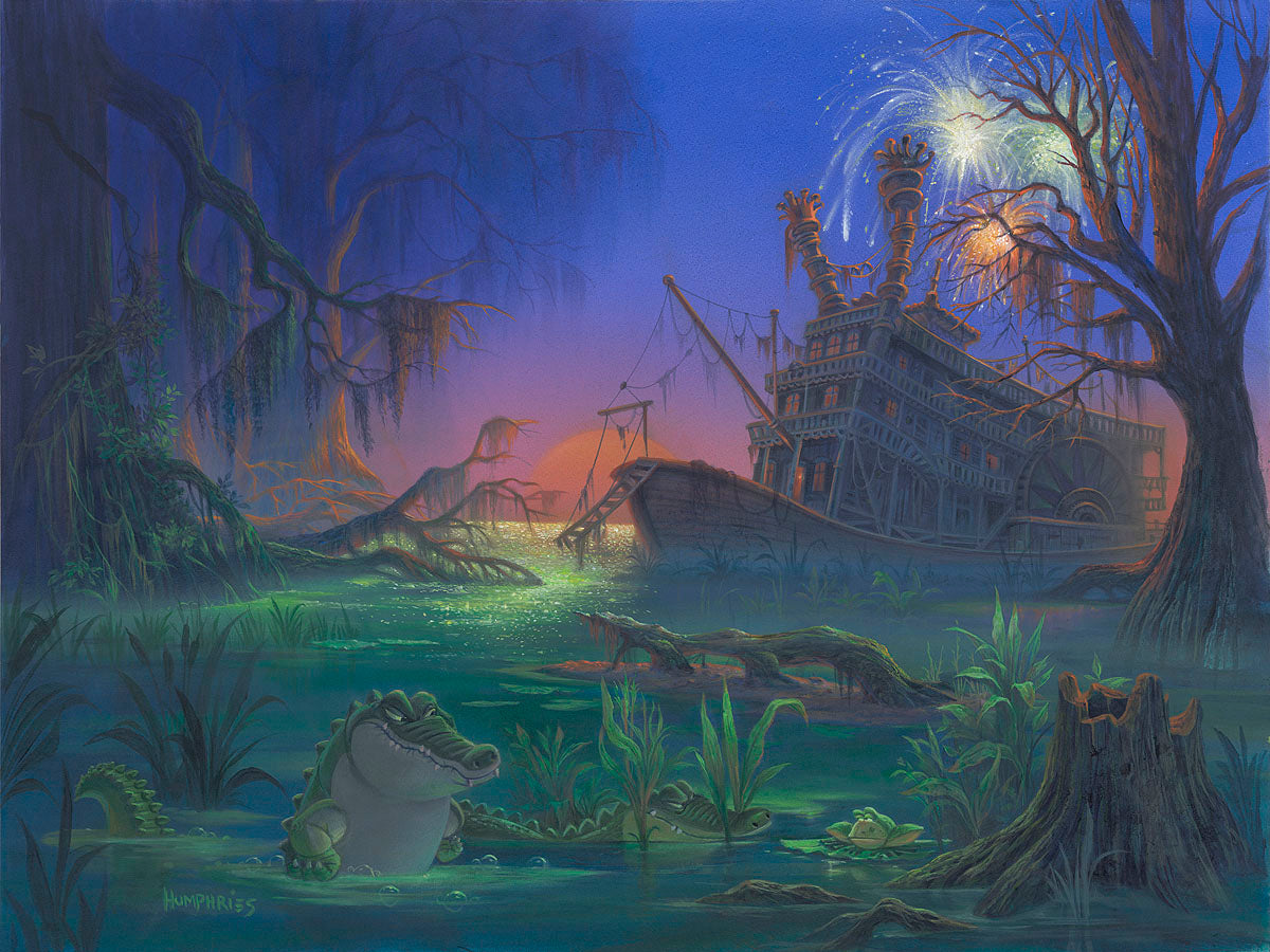 Back In The Bayou by Michael Humphries Limited Edition On Canvas Inspired by The Rescuers