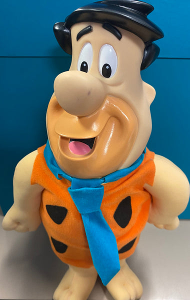 Fred Flintstone Plush Doll Vinyl Head Signed By Joe Barbera 1994 Vintage