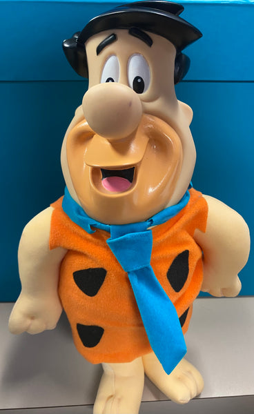 Fred Flintstone Plush Doll Vinyl Head Signed By Joe Barbera 1994 Vintage