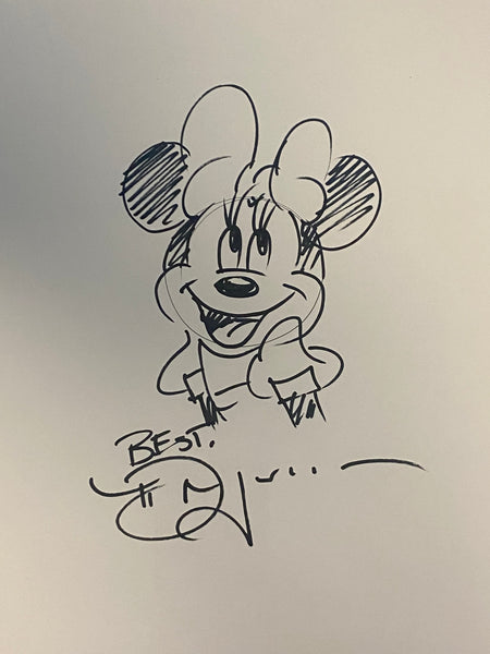 Minnie Mouse Framed Original Sketch By Tim Rogerson