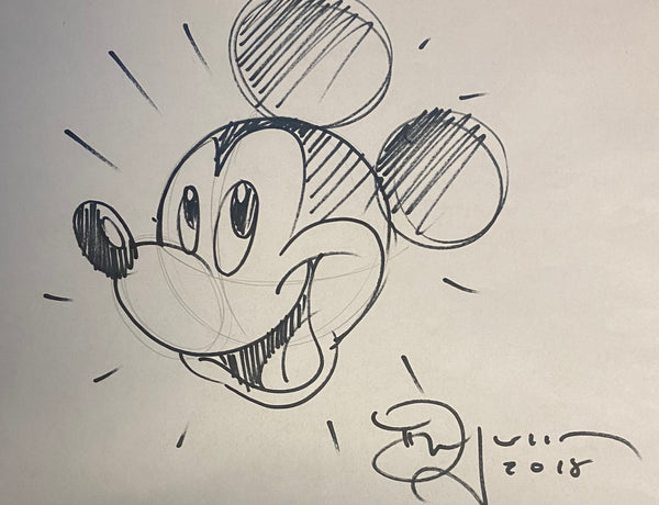 Mickey Mouse II Framed Original Sketch By Tim Rogerson