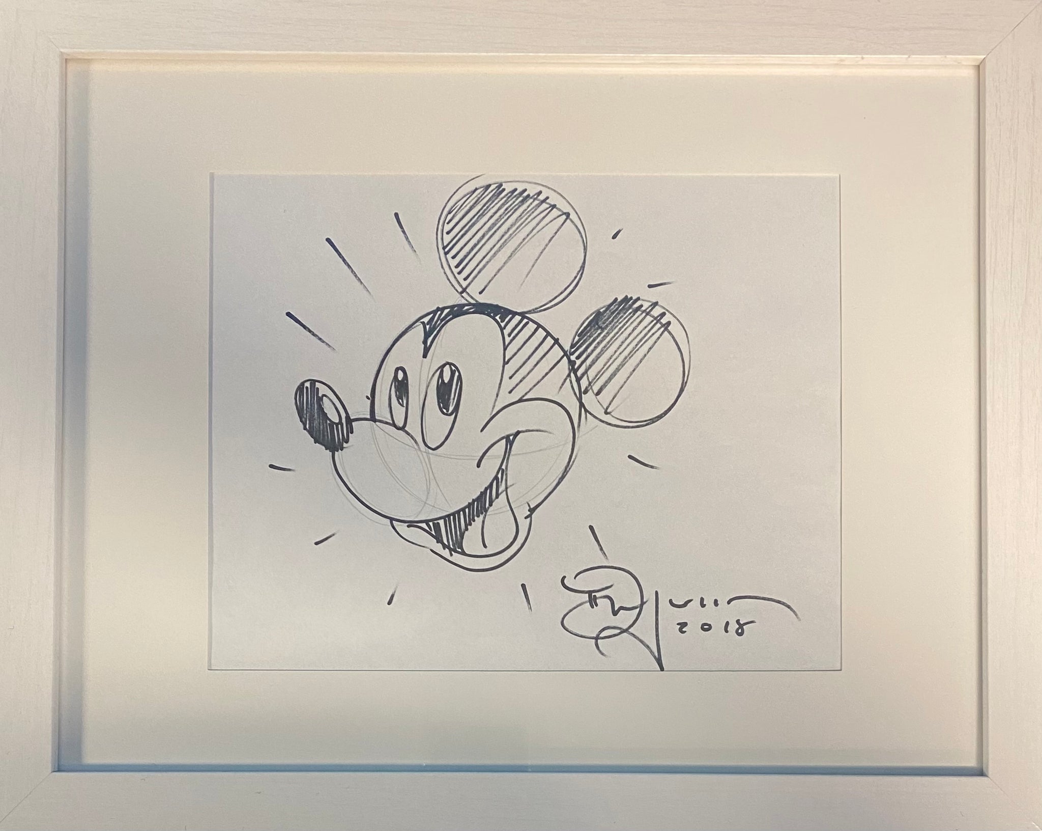 Mickey Mouse II Framed Original Sketch By Tim Rogerson