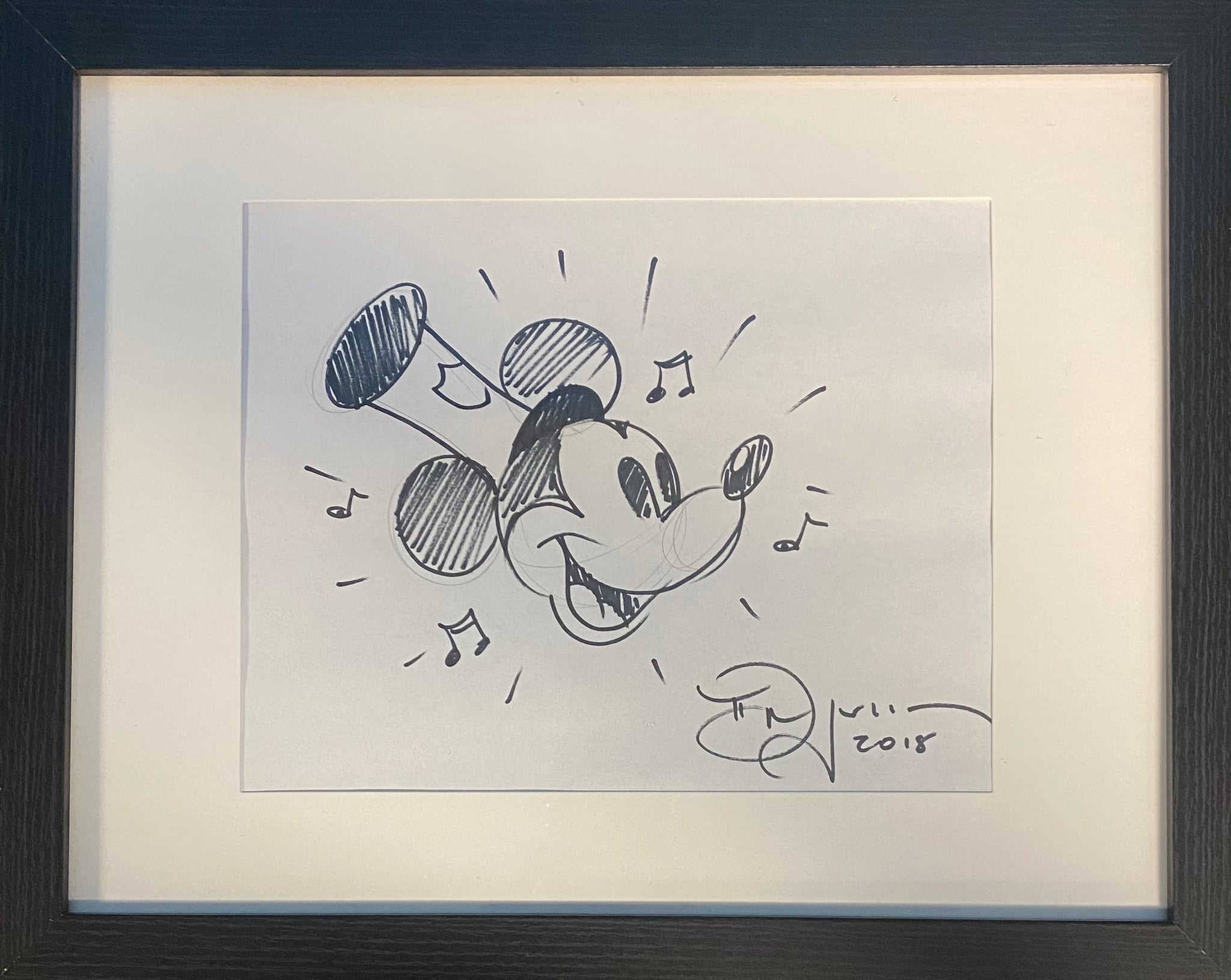 Steamboat Willie Framed Original Sketch By Tim Rogerson