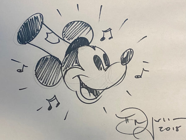 Steamboat Willie Framed Original Sketch By Tim Rogerson