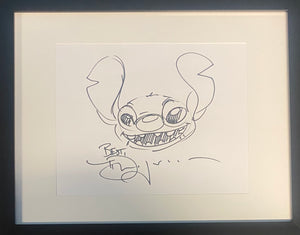 Stitch Framed Original Sketch By Tim Rogerson