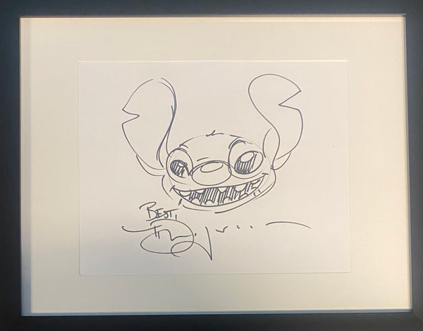 Stitch Framed Original Sketch By Tim Rogerson