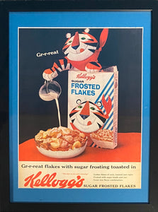 Vintage 1962 Tony The Tiger Kellogg's Frosted Flakes Framed Ad  16x12