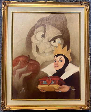 More Fair Than Thee- Framed -JE Japanese Edition- by Mike Kupka inspired by Snow White and the Seven Dwarfs