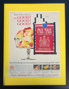 Vintage 1950s Mary Blair Designed Pall Mall Cigarette Framed Magazine Ad #8