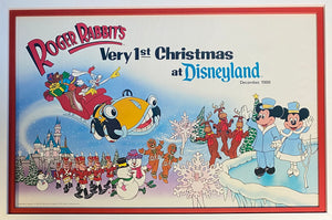 Roger Rabbit's Very First Christmas at Disneyland Poster (Walt Disney, 1988)