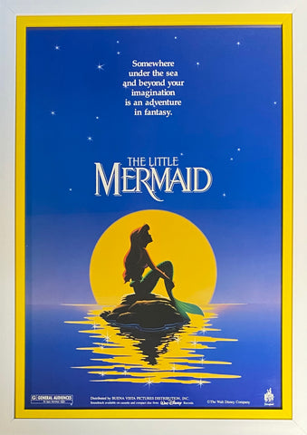 Original The Little Mermaid Framed Movie Poster Disneyland 35th Anniversary 1989