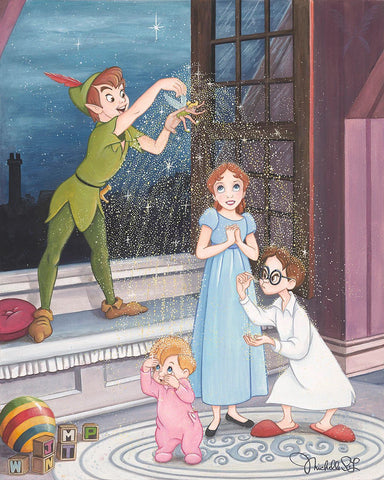 Just A Little Pixie Dust by Michelle St. Laurent Limited Edition On Canvas inspired by Peter Pan