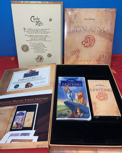 Walt Disney Masterpiece Lion King Exclusive Deluxe VHS Video Edition COA Litho