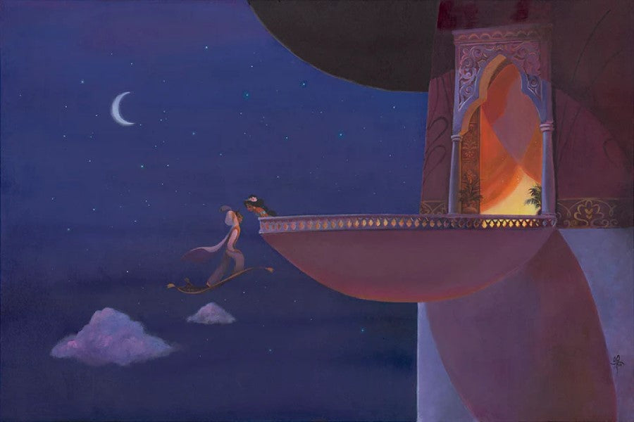 Love Is In The Air by Liana Hee Limited Edition On Canvas Inspired by Aladdin