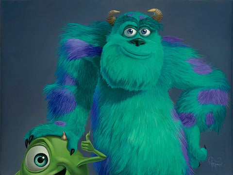 Mike and Sully by Jared Franco Limited Edition on Canvas Inspired by Monsters Inc