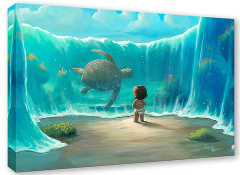 Moana's New Friend by Rob Kaz Premiere Treasure On Canvas Inspired by Moana