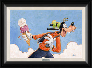 Goofy's Treat by Randy Noble Framed Silver Series featuring Goofy