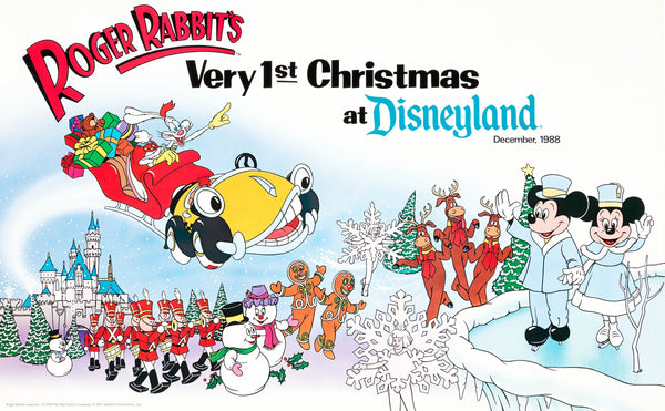 Roger Rabbit's Very First Christmas at Disneyland Poster (Walt Disney, 1988)