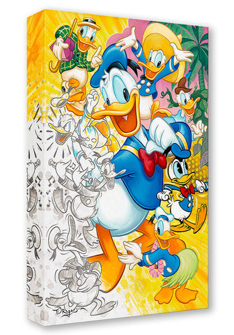 90 Years Of Donald by Tim Rogerson Treasure On Canvas Featuring Donald Duck