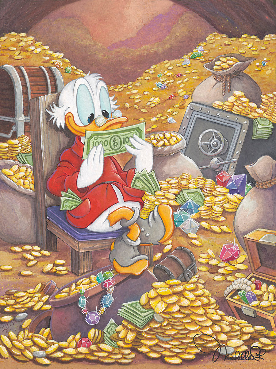 Scrooge's Happy Place By Michelle St. Laurent Limited Edition On Canvas Featuring Scrooge McDuck