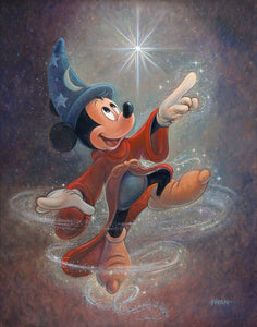 Swept Up In The Air By Bret Iwan Premiere Limited Edition On Giclée On Canvas Featuring Mickey Mouse